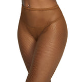 Cinnamon fishnets on model