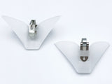 2 pieces of Large clip on tie hardware one facing forward one facing backwards
