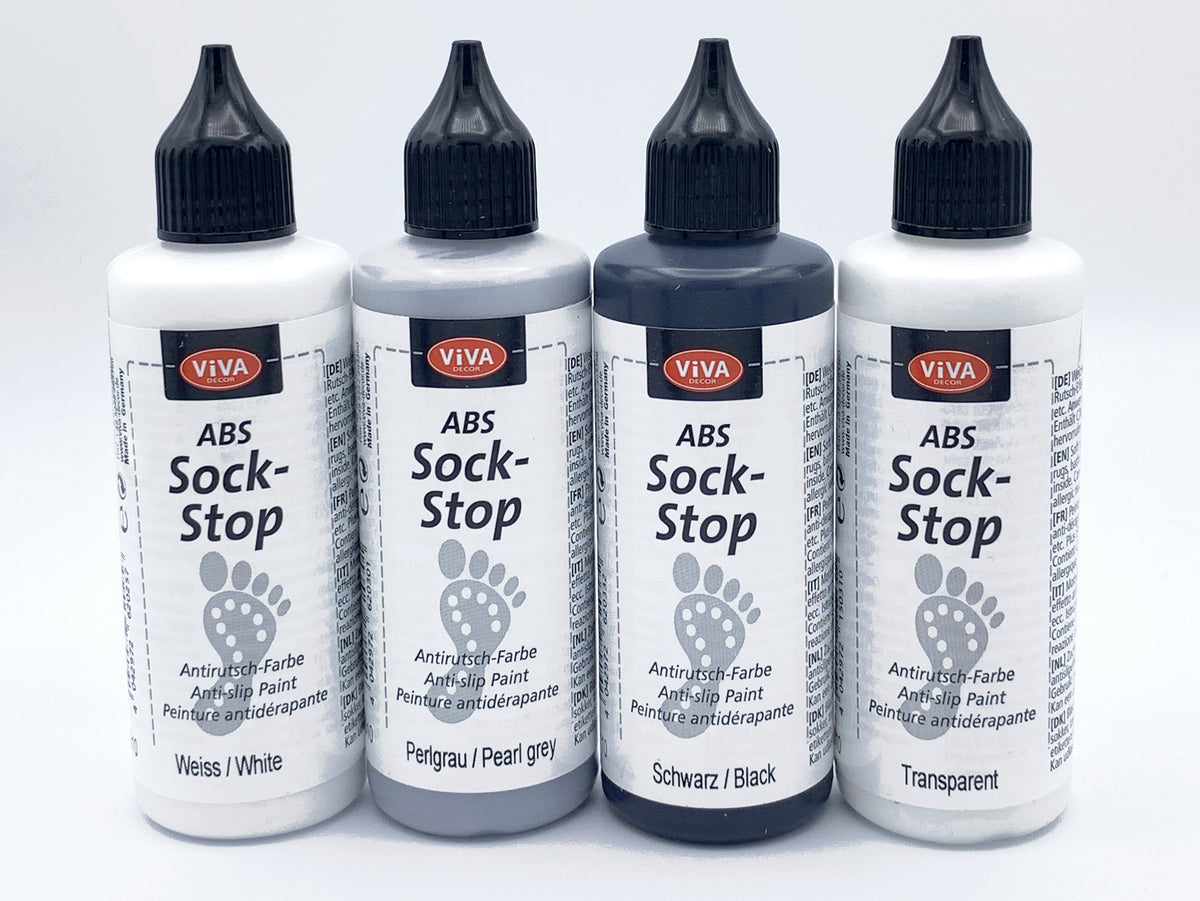 Sock Stop Non Slip 3D Fabric Textile Liquid Paint Sole Grip Protection 100ml