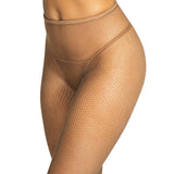 Vanilla fishnet tights on a mannekin