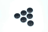 6 black suspender buttons