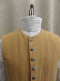 White Cotton Lawn Stock, perfect for 18th and 19th century mens wear. Adjustable from 15-18 inch neck size.