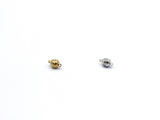 Magnetic jewelry clasp spherical with a roped edge in goldtone and silvertone