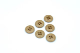6 tan suspender buttons