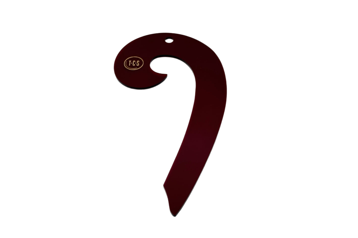 Transparent red french curve