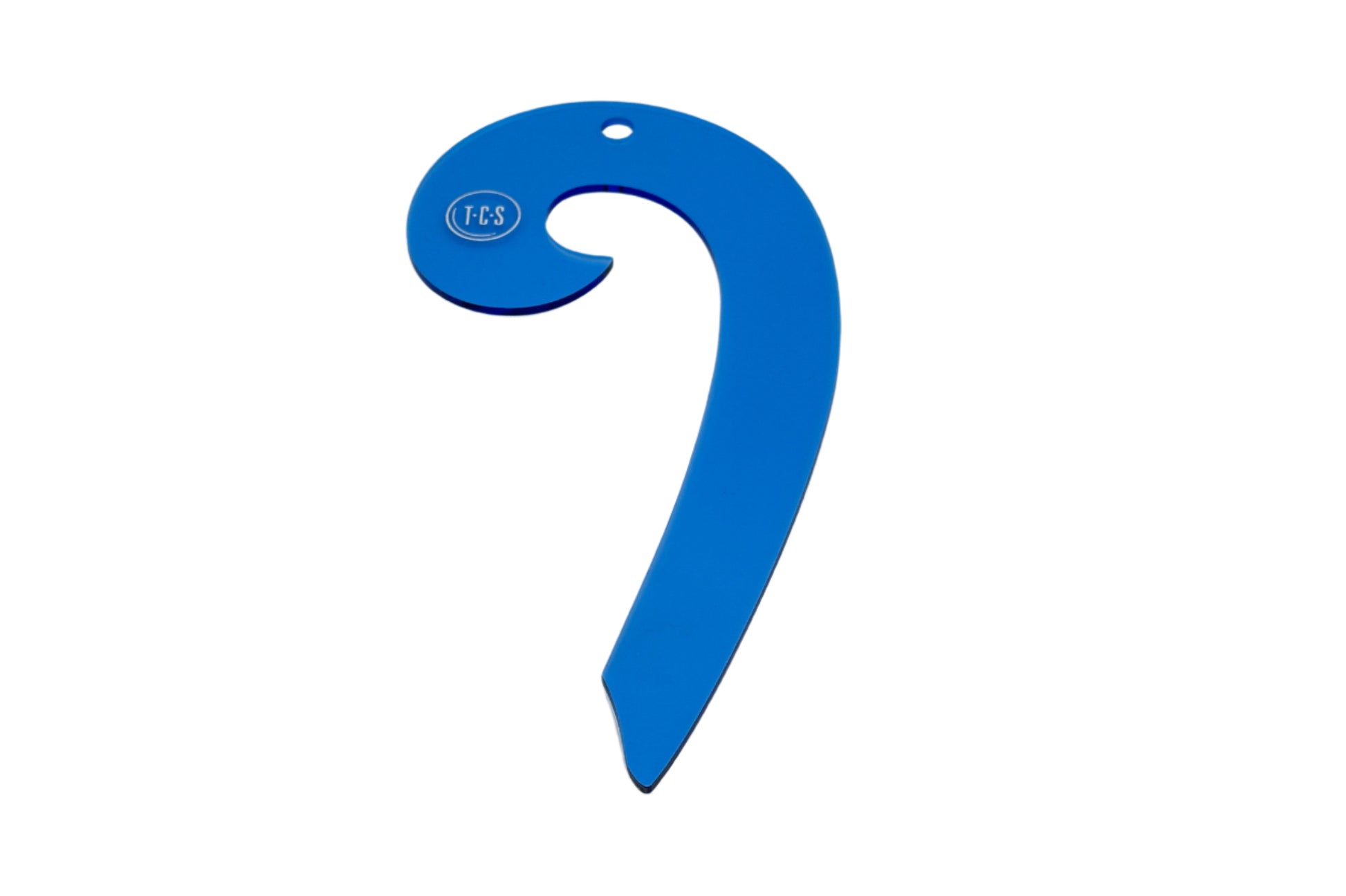 Transparent blue french curve