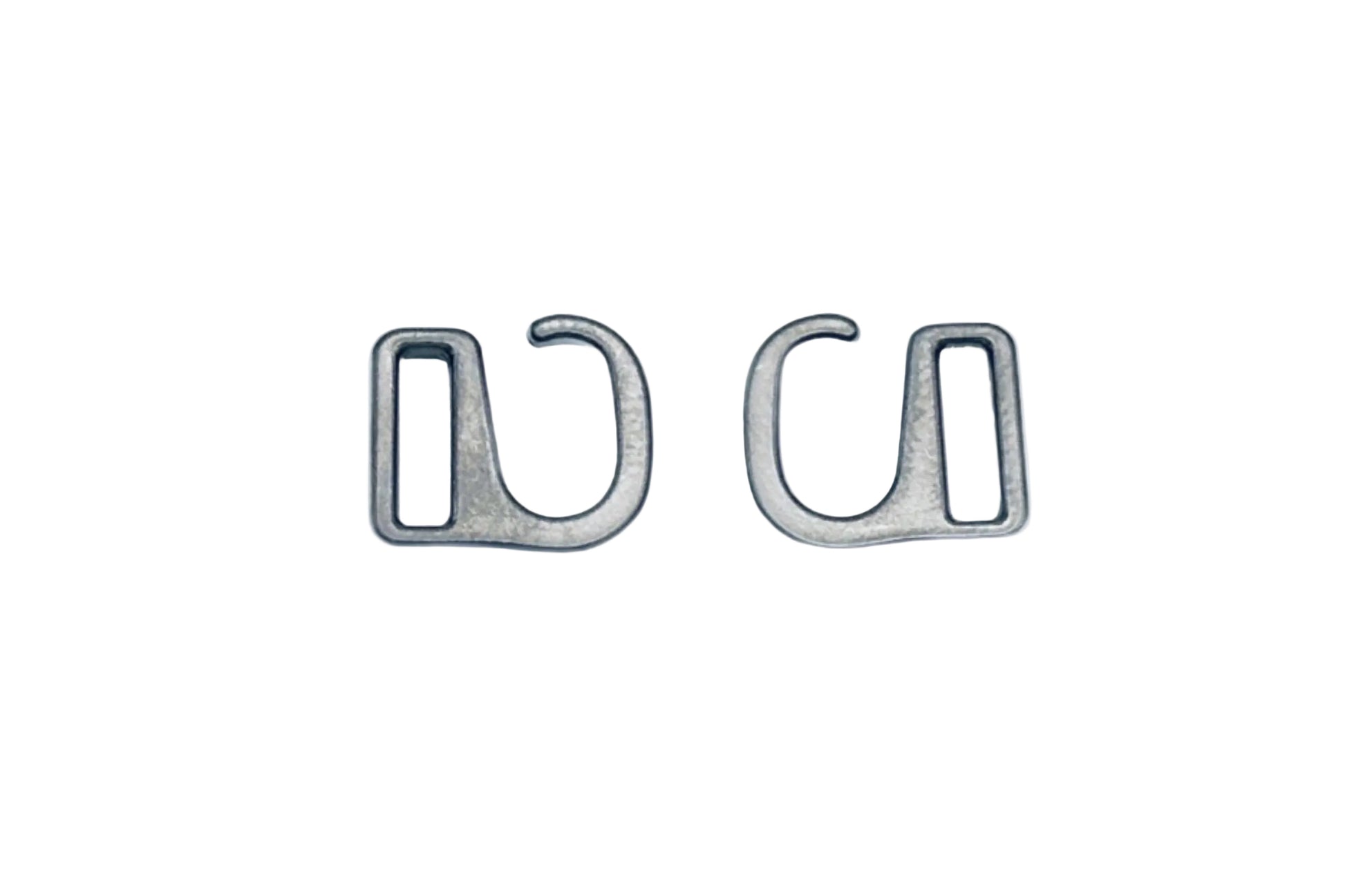1 pair of gunmetal shoe hooks