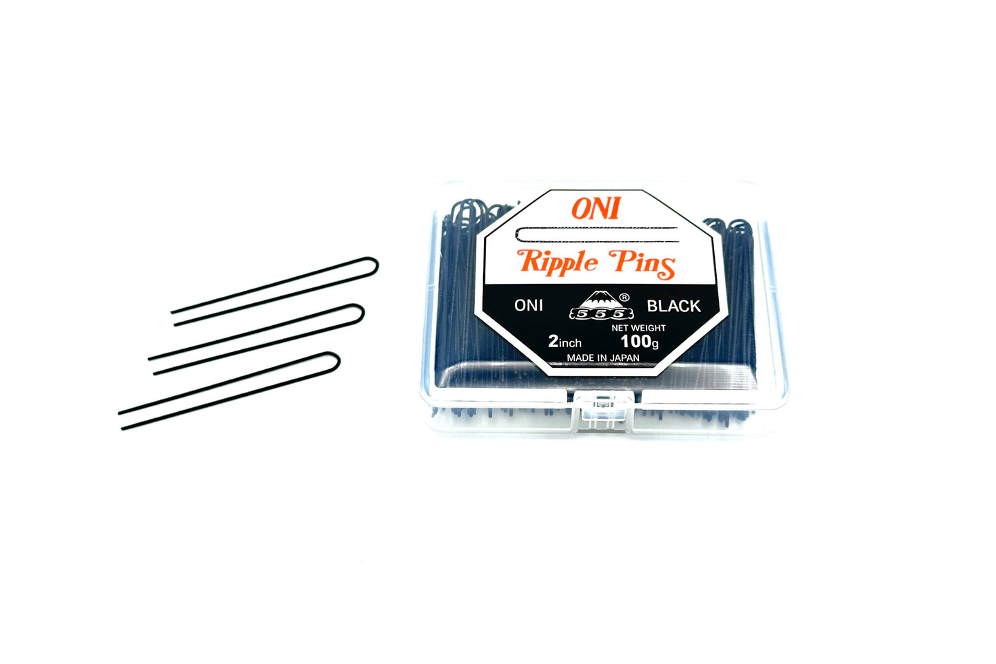 3 hair pins and a box of 2" black hair pins