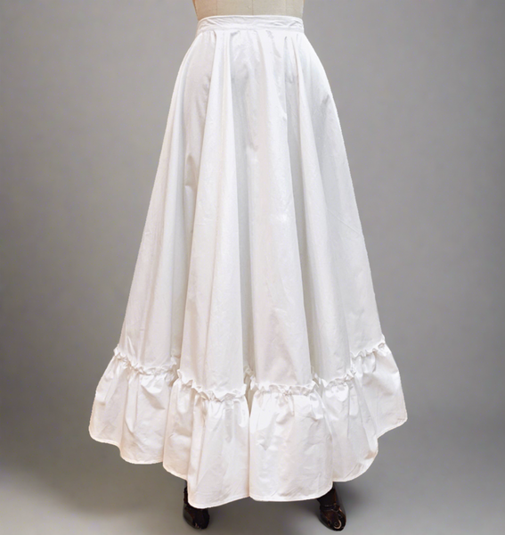 1 all cotton petticoat with ruffle on mannequin