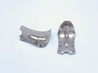 1 pair of steel heel braces with holes for screws