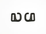 1 pair of matte black size medium shoe hooks