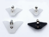 4 clip on tie hardware, one of each size, Wide, Large, Standard and Small