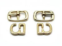 1 pair of Gold no-sew shoe hooks