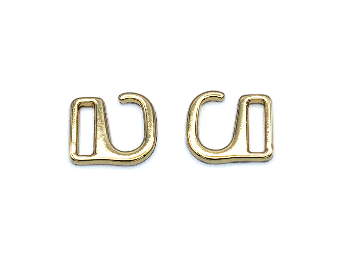 1 pair of medium gold shoe hooks