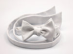 White pique bowtie self-tie