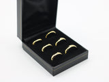 Boxed set of the most popular sizes of our 5 mm wide wedding bands