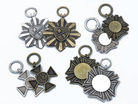 4 pairs of military medals in pewter and brass finish. 