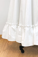 100% cotton petticoat with close-up of the ruffle on the hem