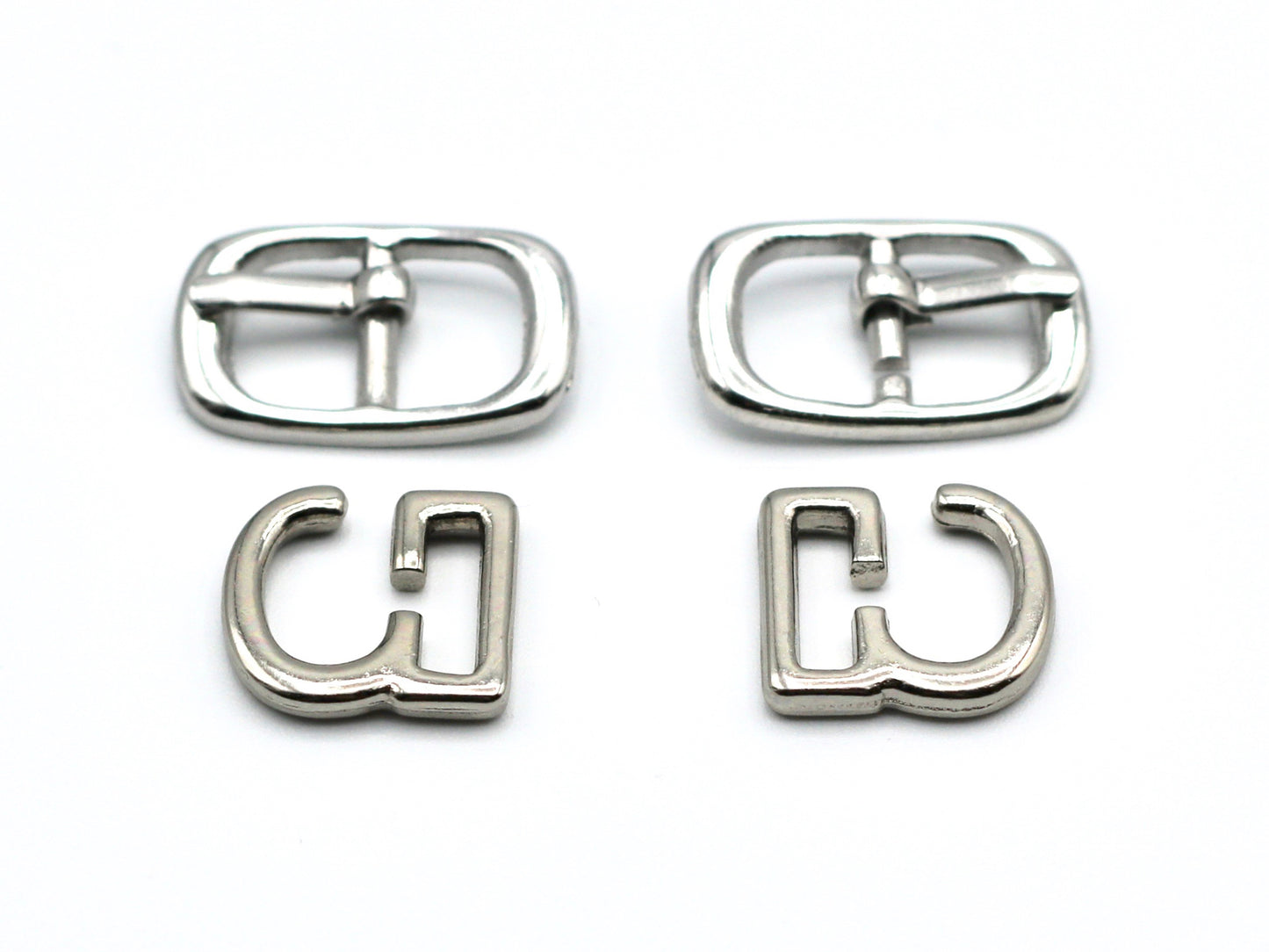 1 pair of Silver Medium No-Sew Shoe hooks