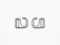 1 pair of medium silver shoe hooks