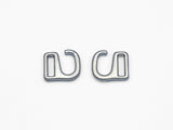 1 pair of medium silver shoe hooks