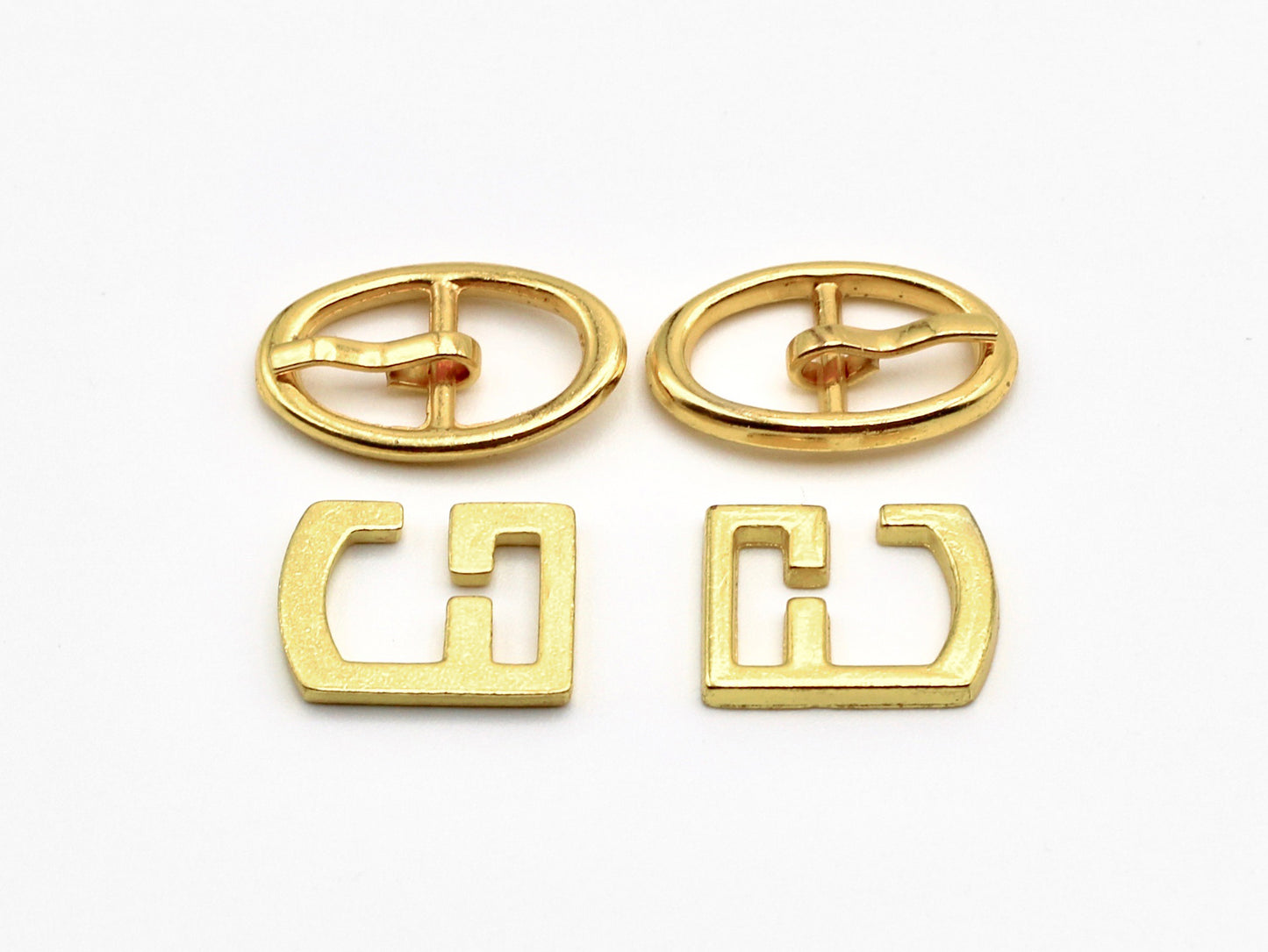 1 pair of small gold no-sew hooks