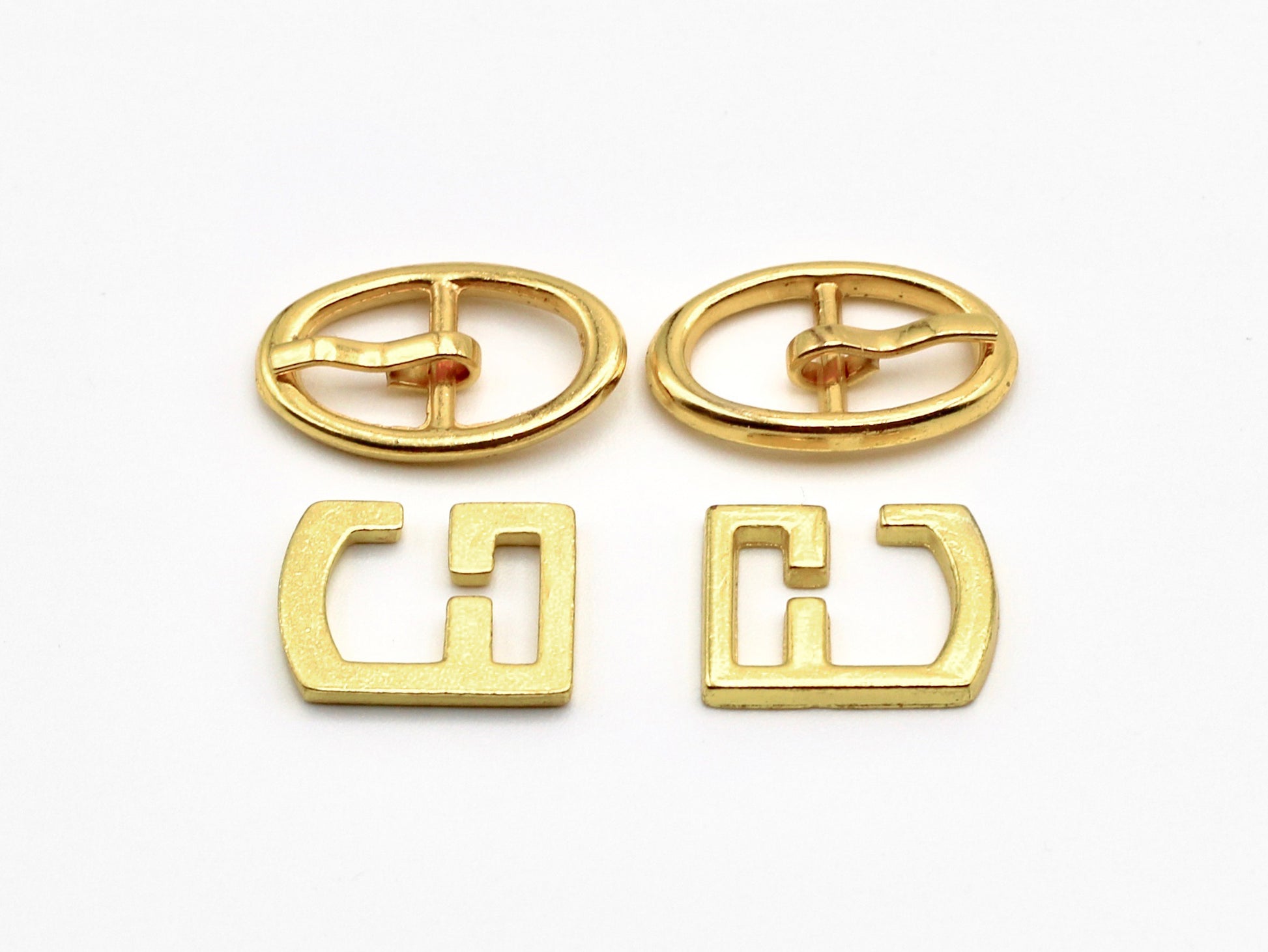 1 pair of small gold no-sew hooks