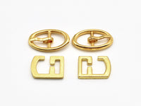 1 pair of small gold no-sew hooks