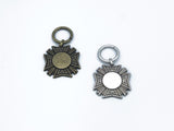 Pair of small Maltese Cross in Pewter and Brass