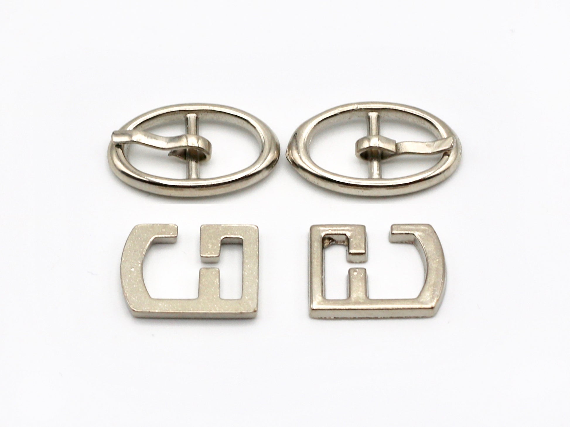 1 pair of small silver no-sew hooks