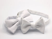 white pique bowtie