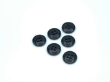 6 black suspender buttons