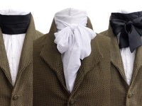 Historical cravats, adjustable and quick-rigged in a full range of styles and colors