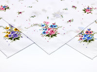 ladies vintage handkerchiefs deadstock new with floral pattern