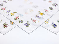 ladies vintage handkerchiefs deadstock with small floral border